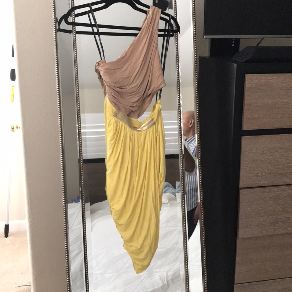 One shoulder Grecian inspired dress